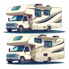 Naklejka premium Artistic vector illustration of RV truck