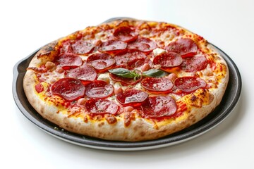 Classic Cast-Iron Skillet Pizza with Pepperoni and Crispy Crust