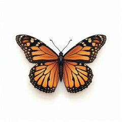 Fototapeta premium Beautiful colorful butterfly isolated over white background