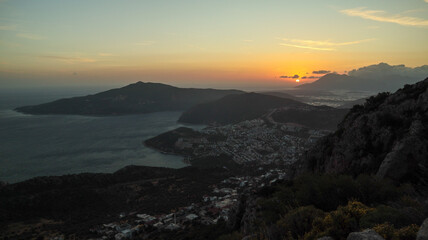 View of Kalkan city and Kelemesh Bay, Turkey.