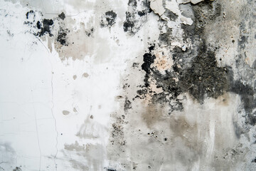 Black mold spores on the wall surface