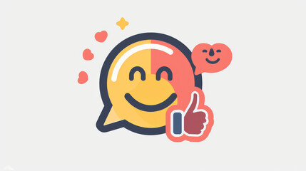 Obraz premium Feedback icon with a line design, perfect for your website or app!