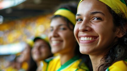 Brazilian Fans at the Stadium in Brazil