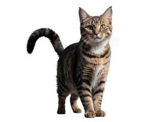 Naklejka premium Close up of an adorable cat isolated on a Transparent Background