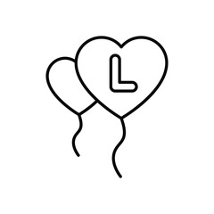 HEART BALLOONS vector icon