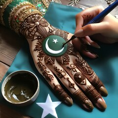 Traditional Pakistani mehndi designs featuring intricate patterns and motifs for cultural celebrations