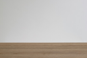 home interior of a room with parquet floor and gray wall