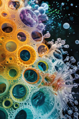 Abstract Colorful Bubbles and Tubes