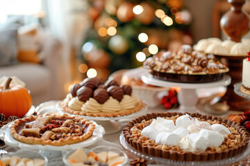 A Festive Dessert Table with Christmas Cheer
