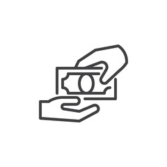 Money Transfer line icon