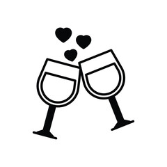 WINE GLASSES vector icon