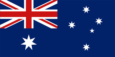 Australia flag vector illustration isolated on white background