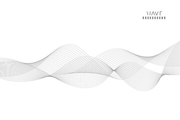 Abstract vector modern background with blue wavy lines and particles. Technology backdrop.
