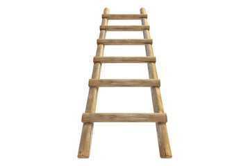 Wooden Ladder Isolated on white Background
