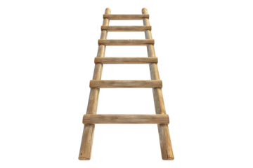 Wooden Ladder Isolated on white Background