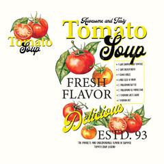 funny tomato soup recipe design for graphic tees