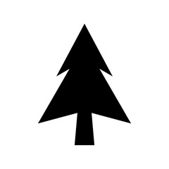 Christmas tree icon with simple and modern design