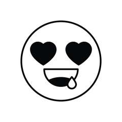 HEART EYES EMOJI vector icon