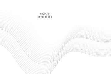 Fototapeta premium Abstract vector modern background with blue wavy lines and particles. Technology backdrop. 