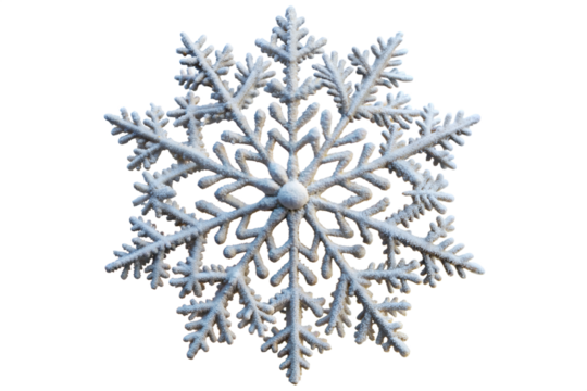 blue snowflake on isolated white background