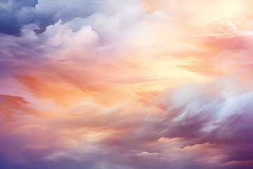 Obraz premium abstract watercolor background sunset sky orange purple