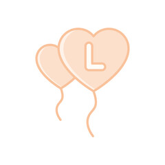 HEART BALLOONS vector icon