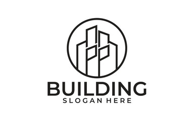 Building logo design Vector template