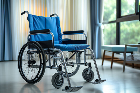 &ldquo;Loneliness. Solitary Wheelchair in Dramatic Mood&rdquo;. Concept photography.