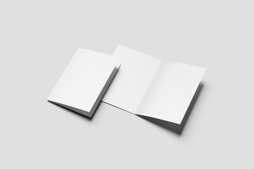 Blank Bi-Fold Brochure Mockup