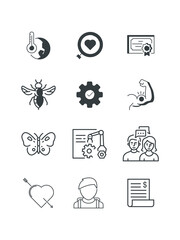 Award,Bee, Call back, Coding, Contract, Diploma, Favorite, Gps, Investment, set of icons, vector illustration