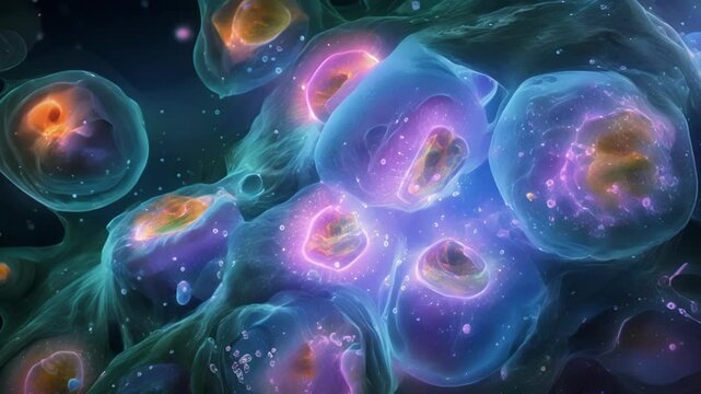Enlarged animation of insulin receptors on pancreatic beta cells the cells responsible for producing insulin.