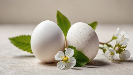 white easter eggs