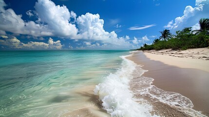 Fototapeta premium Landscapes of Caribbean beaches in color