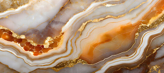 Obraz premium Amber Agate Marble Elegance background marble. Generative AI.