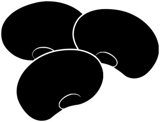 bean illustration red silhouette grain logo seed icon food outline vegetable green edamame ingredient natural vegetarian long dry nutrition shape yardlong beans pea for vector graphic background