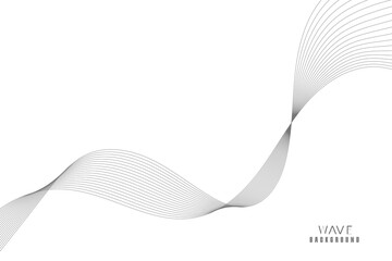 Abstract vector modern background with blue wavy lines and particles. Technology backdrop.
