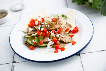 Roasted pork fillet with tomato salsa