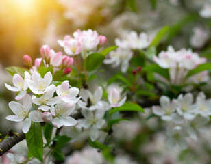Blooming apple tree in the spring