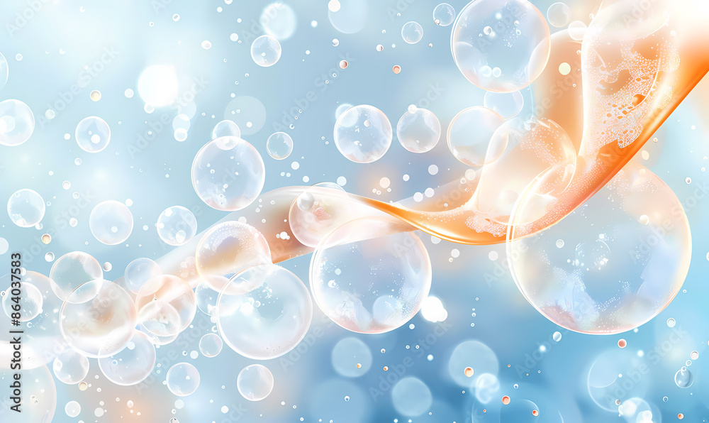 Poster abstract background with bubbles