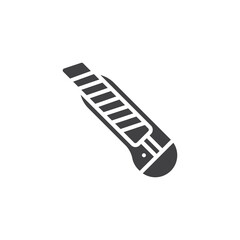 Retractable blade knife vector icon