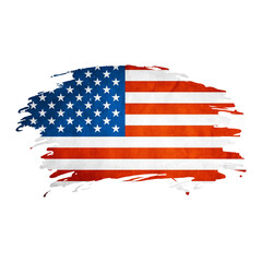 American country flag with map