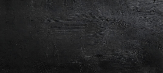 Fototapeta premium Black wall background of natural paintbrush stroke textured cement or stone old. Generative AI.