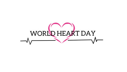 World heart day symbol. World heart day symbol for background.	