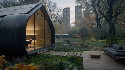 A Serene Oasis: Modern Cabin Retreat Amidst the Trees