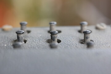 pegs on a vintage briefcase