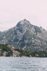 A mountain range is visible in the distance