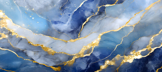 Celestial Blue Marble Dreams background marble. Generative AI.