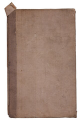 Vintage background of old book torn paper texture isolated