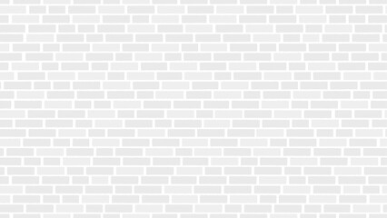 ライトグレーのレンガ柄背景用壁紙、シームレスパターン、アスペクト比16:9