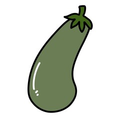 cartoon doodle of a eggplant